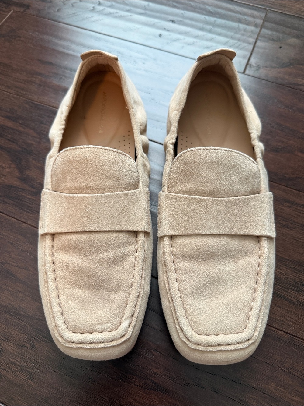 Antonio Melani - Kaleah - Women’s Suede/leather Loafer Slip-On Shoes - Cream